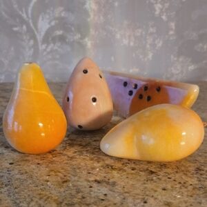 Vintage Mid-Century Italian Alabaster Stone Marble Fruits
